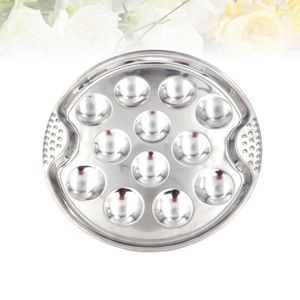 Plates Escargot Dish Plate Snail Serving Baking Steel Stainless Oyster Shell Mushroom Pan Kitchen Trays Cooking Utensil Dishes