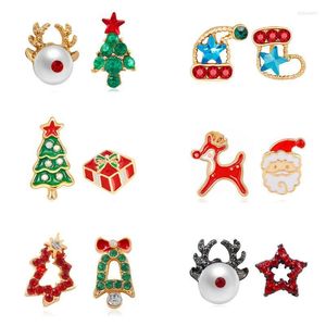 Ohrstecker Weihnachtsbaum Elch Geweih Stern Socken Hut Glocke Weihnachtsmann Geschenkbox Kristall Perle GiftStud Dale22