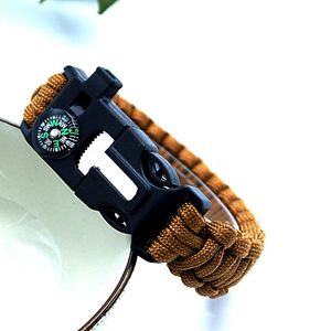 Hot Cake Survival Armband Outdoor Survival Multifunktionell Parasol Mountaineering Survival Armband 5 och 1 Wilderness Tour Armband