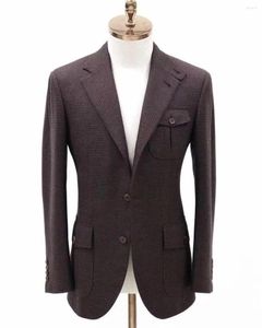 Men's Suits Groom Jacket Sets Wedding Suit For Men Brown Slim Fit Custome Large Tuxedo 2 Pieces Business Casual Elegant Dress (Jacket Pants)
