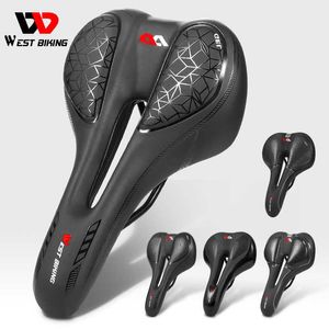 s WEST BIKING Bicycle Gel Sponge Filled Comfortable Cushion For Men MTB Bike Front Seat Mat Breathable Soft Cycling Saddle 0130