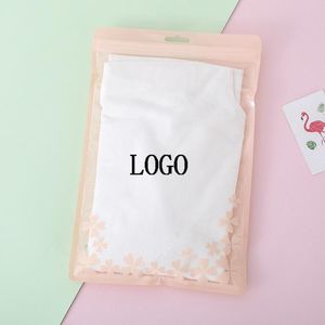 Bolsas de armazenamento 20 PCs logotipo personalizado 14 arame suspenso de self -saling saco de cueca cosmética Maquiagem de ferramentas Meias de embalagem de ferramentas