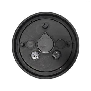 Wall Clocks Outdoor Clock Display Temperature And Humidity Decorative Round Battery Operated For Garden Patio Pool Greenhouse