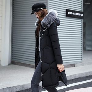 Frauen Trenchcoats Mantel Jacke Mit Kapuze Winter Frauen Parkas 2023 Pelz Kragen Oberbekleidung Weibliche Plus Größe Lange Abschnitt