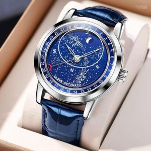 Orologi da polso orologio automatico originale per uomini in pelle meccanica impermeabile 2023 orologio da design melwristwatchs thun22