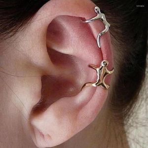 Backs Earrings Sell Fashion Personality Climbing Human Shaped Clip Earring For Women Men Simple Style No Ear Hole Jewelry Gifts Embracing