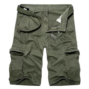 Mäns shorts Sommarmens knä längd bomullsarmélast Män avslappnad multipocket löst shorts Bermuda byxor släpp 230130