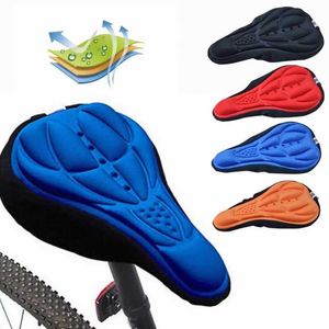 Bike Selddles Bicycle 3D macio espessado sela respirável sela confortável Seat Mountain Pad Almofada para acessórios de ciclismo 0130