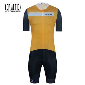 Zestawy koszulki TOP AKCJA Triathlon Suit Men Cycling Firl Sleeve Odzież Szybki suchy kombinezon Tisuit SKINSUIT Rower Hombre Maillot Ciclismo Z230130