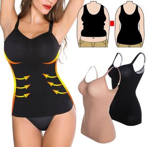 Women's Shapers Women Slimming Vest Waist Trainer Body Shaper Top Tummy Control Tan Tops Compression Shapewear Underwear