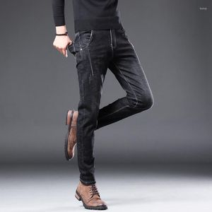 Jeans masculinos 2023 Autumn Trendy Elegant Men Slim Fit Luxury Leggings Stretch calça elegante longa calça 21q5637
