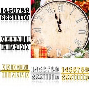Relógios de parede 1 Defina números romanos Acessórios de relógio árabe kits de mecanismo de diy para reparação de substituição digital de quartzo