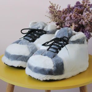 Slippare EU 42 Sneakers Men House Floor Cotton Shoes Winter Warm Plush Slipper Women Cute Home Unisex 35-45 US 5-10.5