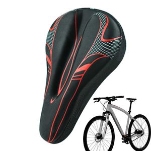 Sadlar sadel täcker 3d sile gel cykel kudde andas mjuk förtjockad mountainbike säte cykeltillbehör 0130