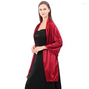 Schals Elegante Damen seidige Tücher und Wraps für Abendkleider Braut Brautjungfer Hochzeit Schal weiche reine Farbe Party Achselzucken Umhänge