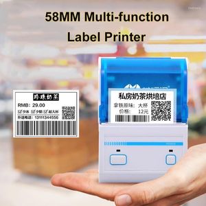 Принтеры принтера 2 -дюймового портативного портативного портативного мобильного телефона Mini Bluetooth Тепловой штрих -кодовый тег