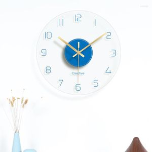 Wall Clocks Modern Glass Clock Large Pow Mirror Decoration Secret Nordic Relojes De Pared Living Room FY15YH