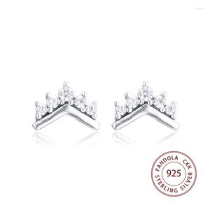 Ohrstecker Echt 925 Sterling Silber Ohrring Tiara Wishbone Für Frauen Modeschmuck Ohr Ringe Pendientes
