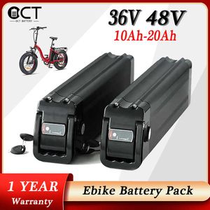 Zilveren visbatterij 36V 10AH 20AH 18650 Ebike batterij Lithium Ion Electric Bicycle Battery 48V voor 250W 350W 500W 1000W Motor