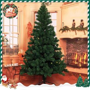 Flores decorativas 0,45m-4m Christmas Tree Artificial Xmas com Stand Metal para Decoração de Luzes LEDs de Estação