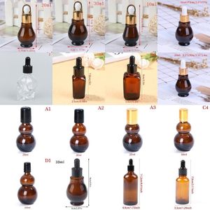 Butelki do przechowywania 1PCS 5/10/20/30 ml pusta butelka z zakraplaczem Bursztynowy olej eteryczny Glass Brown Square