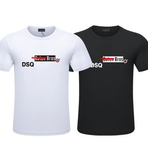 TR APSTAR D2 Camisetas masculinas estilo verão dsq carta dsq design casual O-pescoço manga curta camisetas cor branco preto 00433