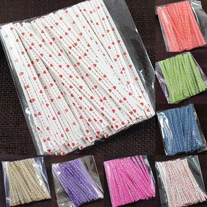 Embrulho de presente 100pcs bolo torção gravata colorida bolsa de doces de embalagem Ligation Lollipop Acessórios de sobremesas 9cm de arame