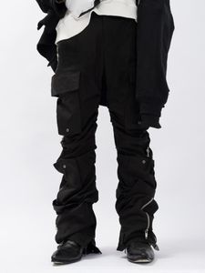 Мужские брюки, мужская женская одежда, стиль Ямамото, комплект с мультиметаллической структурой, плиссированные брюки, свободные костюмы больших размеров 27-46