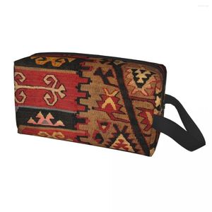 Torebki kosmetyczne vintage Turkish Kilim Persom dywan podróżny torba toaletowa navaho splot plemienna sztuka etniczna organizator magazynowy zestaw Dopp