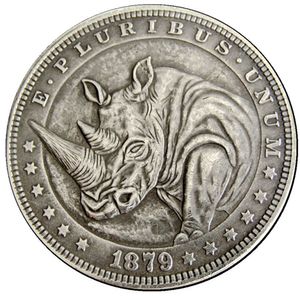 Hobo Coins USA Morgan Dollar Rhinocerof