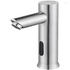 Bathroom Sink Faucets Stainless Steel Induction Faucet Fully Automatic Infrared Intelligent Single Cold And Heat Table Household Engineering