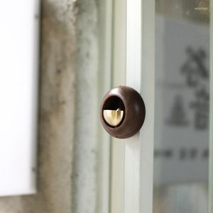 Dekoratif figürin kapı rüzgar çanları retro ceviz Japon kapı zili buzdolabı gardırop ev girişi hatırlatıcı bakır çan ev işbirliği
