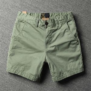Shorts pour hommes été 5 parties pantalons de travail décontractés couleur unie Bermudas Homme léger mince 230130