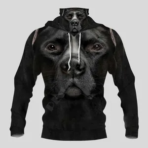 Men's Hoodies Pitbull Dog 3D Printed Harajuku Fashion Sweatshirt Women Men Casual Pullover Hoodie Mask Warm Drop