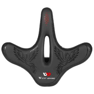 Sadder Comfort Leather Pad Wide stockproof Big Ass Hollow Bicycle Seat Sadel Mtb Road Bike Plane breddade kudde 0130