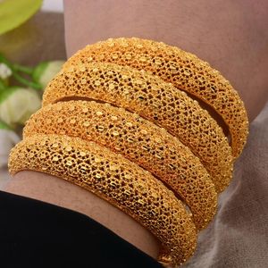 Bangle Cuff Dubai Gold Color Bangles For Women Girl Armband Prom Party Accessories Ramadan Gifts