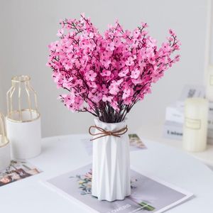 Flores decorativas gipsophila seda artificial de alta qualidade bebês respira plantas falsas Bride Bouquet DIY Christmas Home Decoração de casamento