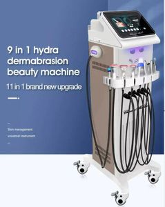 Direkte Wirkung 9 in 1 Mikrodermabrasion Hydro-Wasser-Sauerstoff-Maschine Gesichtspflege Falten Akne Entfernung Verjüngung Salongerät
