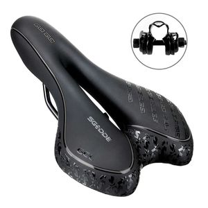 Saddles Sgodde Bike Saddle Anti-SLIP Memória de espuma Choque de espuma Choques de bicicleta de bicicleta respirável Costos à prova d'água confortável Pad 0130