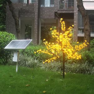 Juldekorationer Solar Cherry Blossom Tree Light Lamp Waterproof Garden 1,5 m 1,8 m Garlandslandskapsljus