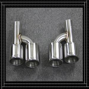 Motorcycle Exhaust System 1 Pair Car Universal Pipe 304 Stainless Steel Muffler Tip Outlet 76 89 101 Mm Length About 240mm Double Out Nozzle