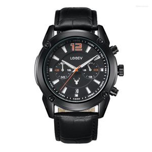 Zegarek leeev men wojskowy sport Watch wielofunkcyjny kompletny kalendarz dwoje oczu dekoracyjne studenci kwarc