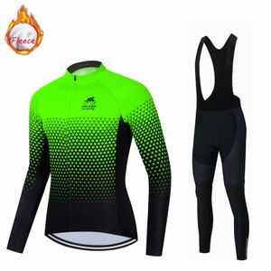 Sets New 2022 Winter Thermal Fleece Cycling Clothes Men's Jersey Suit Outdoor Riding Bike MTB Clothing Bib Pants Set Ropa Ciclismo Z230130