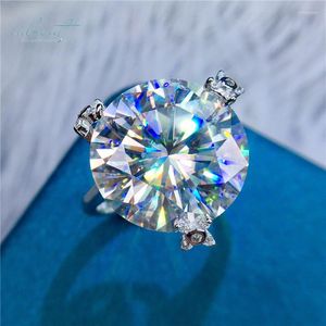 Cluster Rings Inbeaut 18K White Gold Plated 13 Ct Excellent Cut D Color Pass Diamond Test Sparkling Moissanite Ring For Women Fine Jewelry