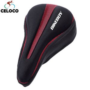 S Mountain Bike Comfort Gel Ultra Soft Sile Pad Cush Caso de Caso de Caso de Bicicleta Respirável Saddle 0130