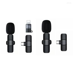 Microphones Wireless Lavalier Microphone Portable Audio Video Recording Mini Mic For Phone Interview