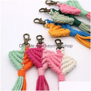 Keychains Lanyards Keychain Handmade Keyring Bag Pendant Gift Car Keys Mothers Day Fashion Jewelry Accessories Heart Shaped Drop De Dhilp