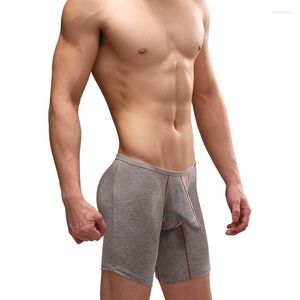 Underpants Underware Tight Modal Sexy Panties Long Boxer Underwear Pouch Men Penis Sheath Cuecas Masculinas Bragas Bottoms Partes De Abajo