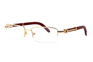 Modedesigner Sonnenbrillen für Frauen Polarisierte 2022 Luxusmarke Gläser Männer Pilot Sonnenbrille UV400 Brillen Gold Metall Halbrahmen Holz P Mdgh