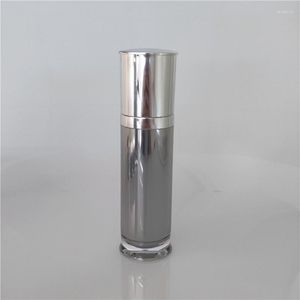 Lagringsflaskor 50 ml Shiny Mirror Silver Akryl/Plastflaskelotion/Emulsion/serum/Foundation/Essence Whitening Toner Skin Care Packing